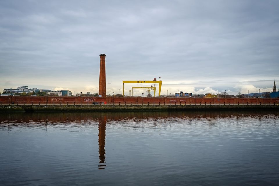 The Samson & Goliath Cranes from across the River Lagan